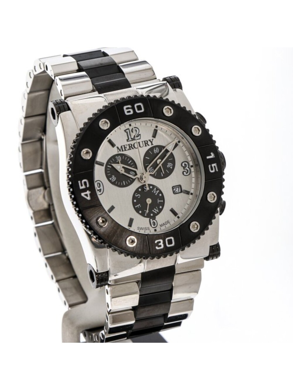 Mercury Swiss Chronograph Watch 45mm Stainless Steel Quartz